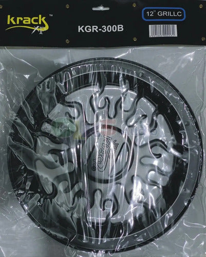 Rejilla De Metal Para Subwoofer De 12 Pulgadas Krack Kgr-300 Color Cromo