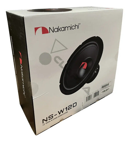 Subwoofer 12 Pulgada Nakamichi Nsw12d 1200w Máx Doble Bobina Color Negro