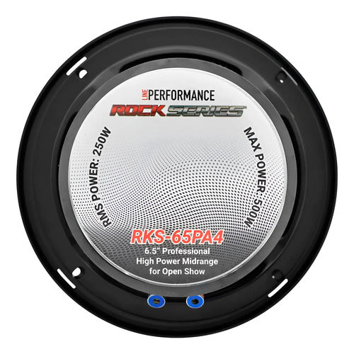 Medio Rango 6.5'' 250w Rms 500 Max 4ohm Rockseries Rks-65pa4
