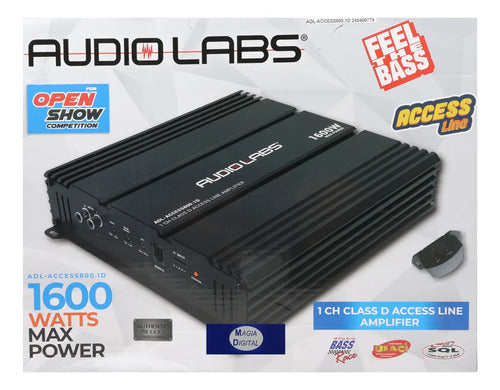 Amplificador 1 Canal 200w @4ohms Audiolabs Adl-access800.1d