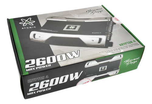 Amplificador Atomic Krypton 4 2600 W 4 Canales Clase A Negro