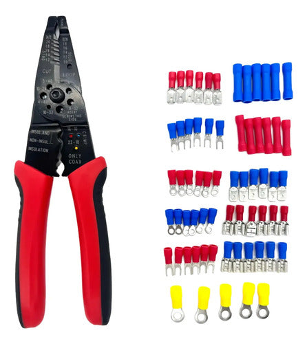 Pinza Pelacables + Kit De Terminales Rockseries Rks-dr70003