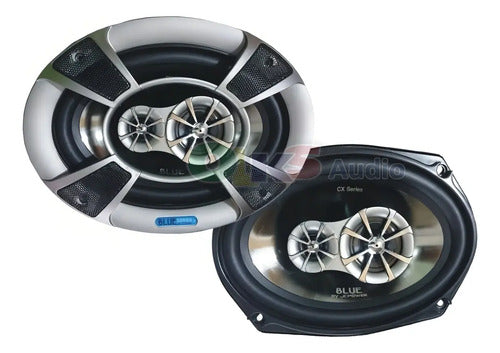Par Bocinas 6x9 Blue Series Cx69 300w Coaxial 3 Vías Para Auto Negro