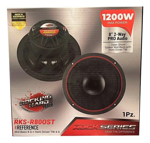 Medio Rango Y Driver 8 Open Show 1200w Rockseries Rks-r80ost