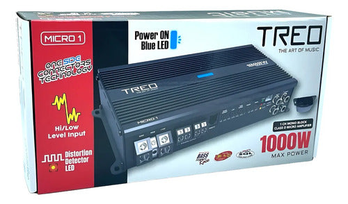 Amplificador Micro Clase D 1 Canal 250w Rms 4ohm Treo Micro1