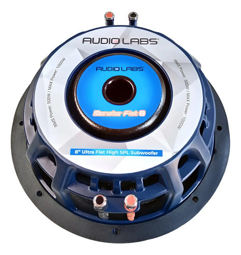 Subwoofer Plano 8'' 500w. Rms 2+2 Ohm Audiolabs Monsterflat8
