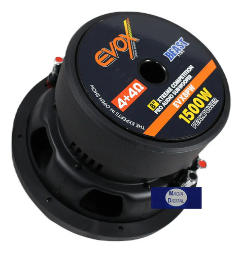 Subwoofer 8 PLG Evox Evx8pw Doble Bobina 1500w Max Color Negro