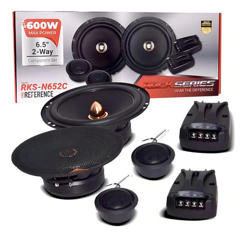 Set De Medios De 6.5 2 Vias 240 Watts Rockseries Rks-n652c