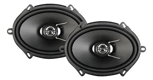Par De Bocinas 5×7 6x8 2 Vías 350 Watts Rockseries Rks-n572 Color Negro
