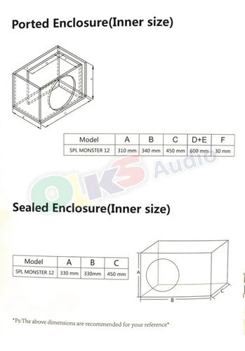 Subwoofer De 12'' Spl Open Show 2800w Audiolabs Splmonster12