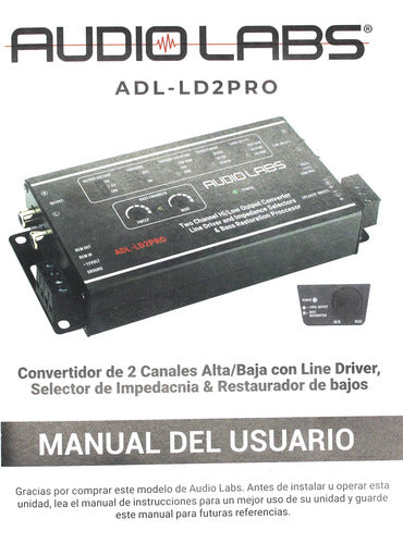 Convertidor De 2 Canales Halta Baja Audio Labs Adl-ld2pro Color Negro