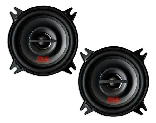 Par Bocinas Coaxiales 2 Vías De 4 PuLG. 120 Watts Mtx Tnl402 Color Negro Con Rojo