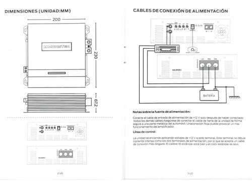 Amplificador Clase D 1canal Monster Aal6000.1 1200watts Negro