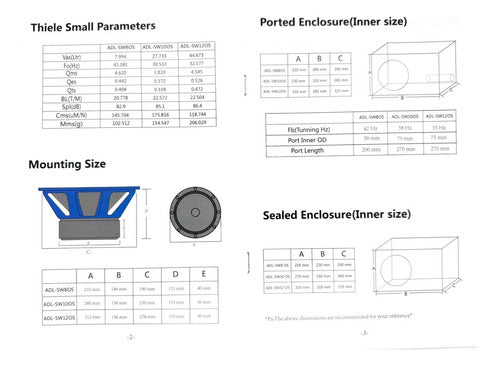 Subwoofer De 10'' Doble Bobina 900w Rms Audiolabs Adl-sw10os
