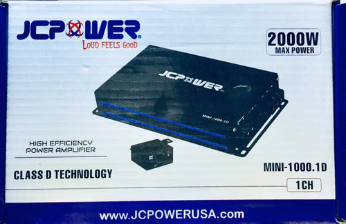Mini Amplificador Clase D 2000watts Jc Power Mini-1000.1d