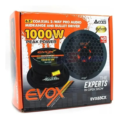 2 Medios Rangos 6.5 2 Vias 500w Rms Open Show Evox Evx65cx