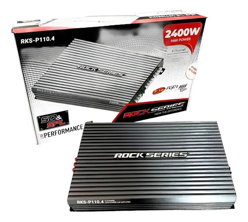 Amplificador De 4 Canales Clase A/b De 450 Watts Rms A 4 Ohm X 2, 1100 Watts Maximons Rock