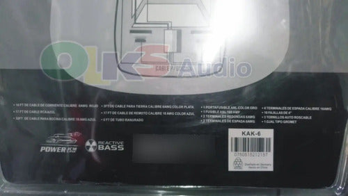 Kit Instalación Amplificador 5m Conectores Rca Krack Kak-6