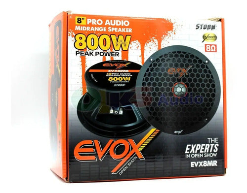 1 Medio Rango 8 400w Rms 8 Ohms Open Show Evox Storm Evx8mr Color Negro Con Naranja