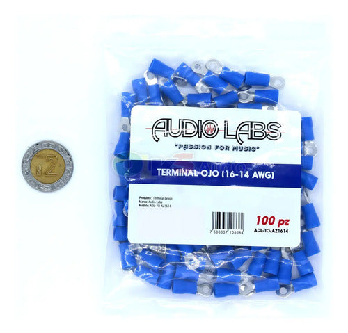 Terminal Ojo Calibre 16-14awg Audio Labs Adl-td-az1614 100pz