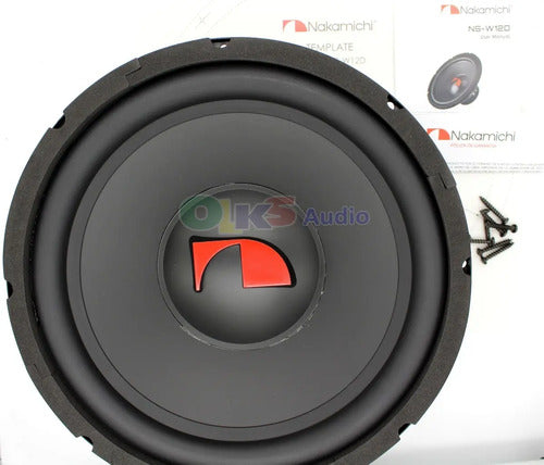Subwoofer 12 Pulgada Nakamichi Nsw12d 1200w Máx Doble Bobina Color Negro