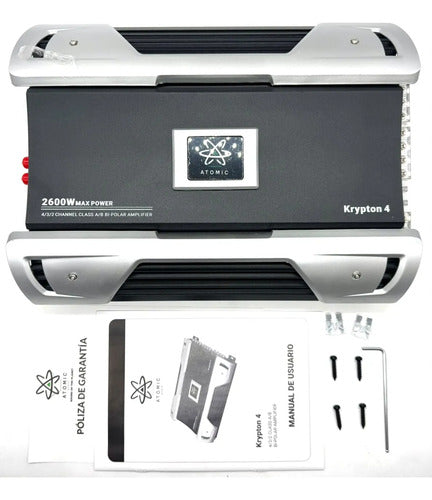 Amplificador Atomic Krypton 4 2600 W 4 Canales Clase A Negro