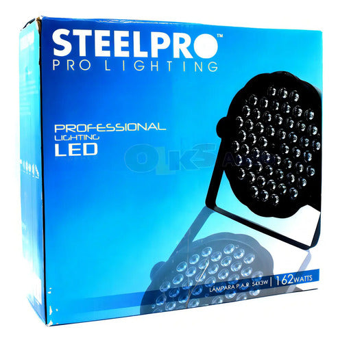 Cañon Par Led 54 X 3 Watt Rgb Ambar Dmx 512 Steelpro 354bpar