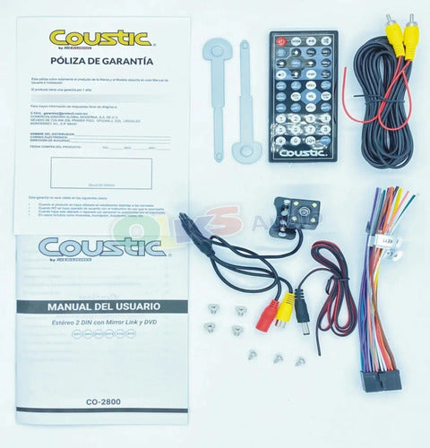 Autoestéreo 6.2 Pulgadas Coustic Co-2800 Hd Bluetooth Usb