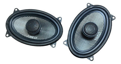 Par De Bocinas Coaxial Music46 Treo 4x6 PuLG 450w Max Negro