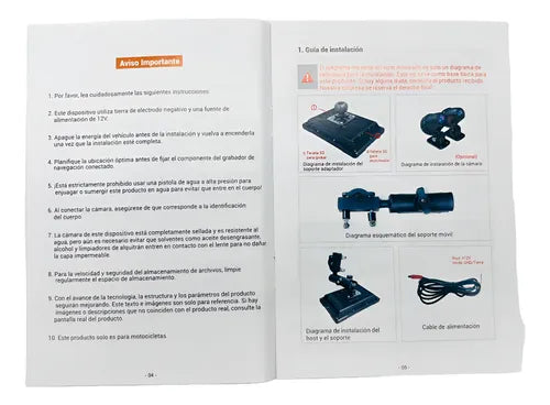 Dvr Pantalla 5'' Para Moto 2 Cámaras Cp Aa Wifi, Tr-mt5cpdvr