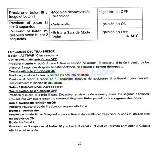 Alarma Automotriz Extreme Fire 2 Controles 17 Funciones