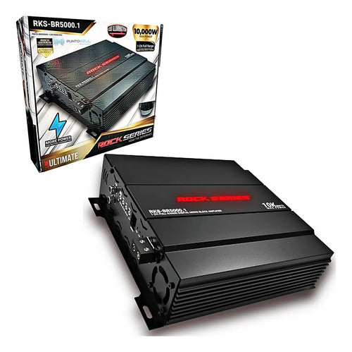 Amplificador Rock Series Rks-br5000.1 10,000w Max Clase D 1c Negro