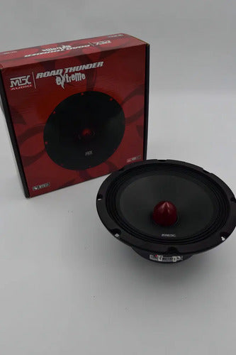 Medio Rango De 8'' 450w. 8 Ohm Spl Open Show Mtx Audio Rtx88 Color Negro Con Rojo