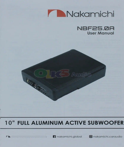 Subwoofer Amplificado 10 Pul 150w Rms Nakamichi Nbf25.0a