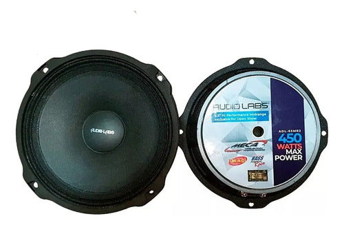 2 Medios Rangos De 6.5 225w. Rms 4 Ohms Audiolabs Adl-65mr2 Color Negro