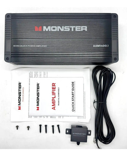 Amplificador Mono 1 Canal 1400w. Rms 1 Ohm Monster Aam1400.1