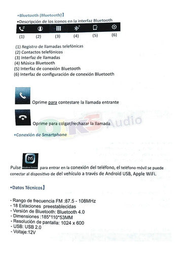 Autoestereo Pantalla 7 Wifi Gps Mirrorlink App Atomic Droid7