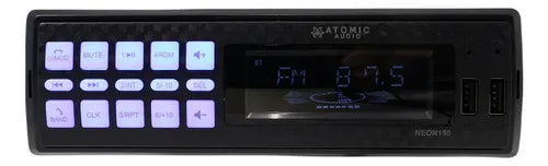 Estéreo 1 Din 2 Usb Mp3 4 Rca Bt Atomic Neon150