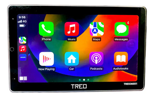 Pantalla Giratoria 1 Din 10 PLG Treo360x1 Wi Fi Car Play Color Negro