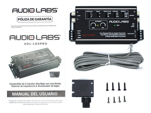 Convertidor De 2 Canales Halta Baja Audio Labs Adl-ld2pro Color Negro