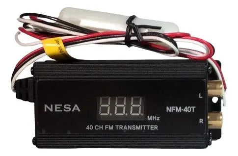 Modulador Fm Digital Inalámbrico Con 40 Canales Nesa Nfm-40t