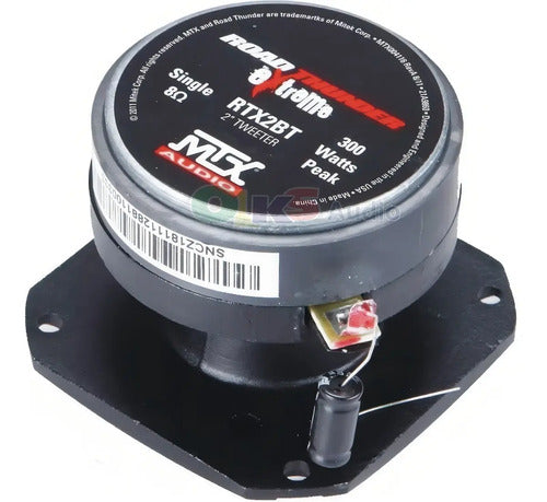 1 Tweeter Bala Pro Audio Spl Open Show 2'' 300w. Mtx Rtx2bt Color Rojo Y Cromo