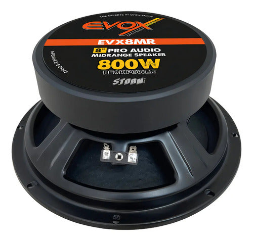 1 Medio Rango 8 400w Rms 8 Ohms Open Show Evox Storm Evx8mr Color Negro Con Naranja