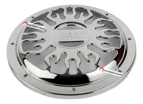 Rejilla De Metal Para Subwoofer De 12 Pulgadas Krack Kgr-300 Color Plateado