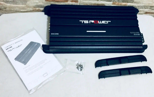 Amplificador 4 Canales 720w Rms Marca Nesa Te-4150 Para Carro Y Camioneta Negro