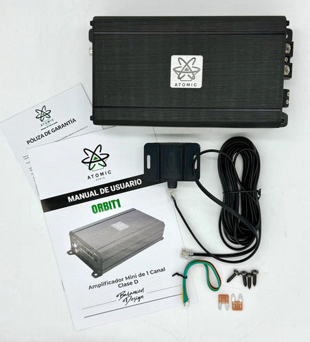 Amplificador Clase D Mini Atomic Orbit1 2800w 1ch Control Color Negro