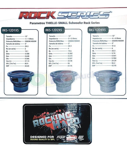 Subwoofer 12 Pulgadas 2 Ohms 2000w Rms Rockseries Rks-12d2xs