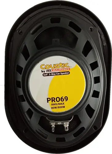 Par Bocinas De 6x9 Pulgada 3 Vias 80 Watts Rms Coustic Pro69