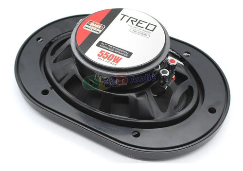 2 Medios Rangos De 5x7 Y 6x8 275w Rms Open Show Treo Tr-57mr Color Negro