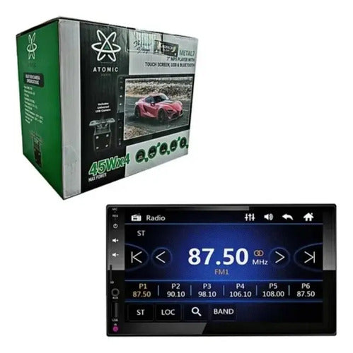 Autoestereo Pantalla D 7 Mirrorlink Mp5 Camara Atomic Metal7